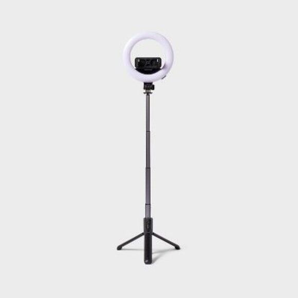heyday Black and White Ring Light with Tripod - Picture 1 of 2